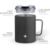 imageJoyJolt Triple Insulated Tumbler with Handle 12 oz Tumbler Cup with Lid Vacuum Sealed Copper Lined Double Wall Stainless Steel Tumblers Travel Mug with Lid Coffee Tumbler Smoothie Cup Tea MugMatte Black