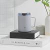 imageJoyJolt Triple Insulated Tumbler with Handle 12 oz Tumbler Cup with Lid Vacuum Sealed Copper Lined Double Wall Stainless Steel Tumblers Travel Mug with Lid Coffee Tumbler Smoothie Cup Tea MugDove Grey