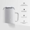 imageJoyJolt Triple Insulated Tumbler with Handle 12 oz Tumbler Cup with Lid Vacuum Sealed Copper Lined Double Wall Stainless Steel Tumblers Travel Mug with Lid Coffee Tumbler Smoothie Cup Tea MugMatte White