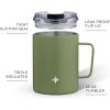 imageJoyJolt Triple Insulated Tumbler with Handle 12 oz Tumbler Cup with Lid Vacuum Sealed Copper Lined Double Wall Stainless Steel Tumblers Travel Mug with Lid Coffee Tumbler Smoothie Cup Tea MugForest Green
