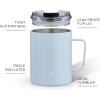 imageJoyJolt Triple Insulated Tumbler with Handle 12 oz Tumbler Cup with Lid Vacuum Sealed Copper Lined Double Wall Stainless Steel Tumblers Travel Mug with Lid Coffee Tumbler Smoothie Cup Tea MugCloud Blue