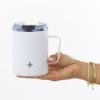 imageJoyJolt Triple Insulated Tumbler with Handle 12 oz Tumbler Cup with Lid Vacuum Sealed Copper Lined Double Wall Stainless Steel Tumblers Travel Mug with Lid Coffee Tumbler Smoothie Cup Tea MugMatte White