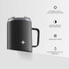 imageJoyJolt Triple Insulated Tumbler with Handle 12 oz Tumbler Cup with Lid Vacuum Sealed Copper Lined Double Wall Stainless Steel Tumblers Travel Mug with Lid Coffee Tumbler Smoothie Cup Tea MugMatte Black
