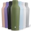imageJoyJolt Triple Insulated CocktailProtein Shaker Bottle 20oz Shaker Cup with Alcohol Measure Lid and Jigger Cap 12hr Ice Cold Shaker Bottles for Protein Mixes Shake or Smoothie Cups Metal MixerForest Green