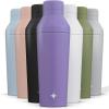 imageJoyJolt Triple Insulated CocktailProtein Shaker Bottle 20oz Shaker Cup with Alcohol Measure Lid and Jigger Cap 12hr Ice Cold Shaker Bottles for Protein Mixes Shake or Smoothie Cups Metal MixerLilac Purple
