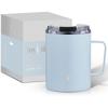 imageJoyJolt Triple Insulated Tumbler with Handle 12 oz Tumbler Cup with Lid Vacuum Sealed Copper Lined Double Wall Stainless Steel Tumblers Travel Mug with Lid Coffee Tumbler Smoothie Cup Tea MugCloud Blue