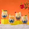 imageJoyJolt Disney Stitch Silly Sips Stemless Drinking Glasses 19oz Teardrop Glass Cups Glass Tumbler Cup Set of 4 Stitch Stuff Lilo and Stitch Gifts Disney Gifts for AdultsStitch