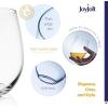 imageJoyJolt Disney Stitch Silly Sips Stemless Drinking Glasses 19oz Teardrop Glass Cups Glass Tumbler Cup Set of 4 Stitch Stuff Lilo and Stitch Gifts Disney Gifts for AdultsClear glasses