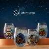 imageJoyJolt Disney Stitch Silly Sips Stemless Drinking Glasses 19oz Teardrop Glass Cups Glass Tumbler Cup Set of 4 Stitch Stuff Lilo and Stitch Gifts Disney Gifts for AdultsStar Wars Cosmic