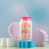 imageJoyJolt Disney Winnie the Pooh ampamp Friends Flower Power Glass Tumblers with Lids and Straws 16oz Glass Cups with Lids and Straws Can Shaped Drinking Glasses Set of 4 Disney Gifts for AdultsWinnie the Pooh