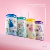 imageJoyJolt Disney Winnie the Pooh ampamp Friends Flower Power Glass Tumblers with Lids and Straws 16oz Glass Cups with Lids and Straws Can Shaped Drinking Glasses Set of 4 Disney Gifts for AdultsPrincess