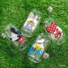 imageJoyJolt Disney Winnie the Pooh ampamp Friends Flower Power Glass Tumblers with Lids and Straws 16oz Glass Cups with Lids and Straws Can Shaped Drinking Glasses Set of 4 Disney Gifts for AdultsDisney