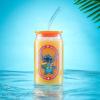 imageJoyJolt Disney Winnie the Pooh ampamp Friends Flower Power Glass Tumblers with Lids and Straws 16oz Glass Cups with Lids and Straws Can Shaped Drinking Glasses Set of 4 Disney Gifts for AdultsStitch