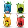 imageJoyJolt Disney Stitch Silly Sips Stemless Drinking Glasses 19oz Teardrop Glass Cups Glass Tumbler Cup Set of 4 Stitch Stuff Lilo and Stitch Gifts Disney Gifts for AdultsMarvel Heroes