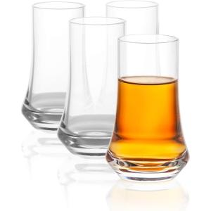 imageJoyJolt Cosmos Collection Crystal Shot Glass  Set of 4 Modern Shot Glasses  Tequila Shot Glasses with 25 Oz Capacity  Premium Crystal Shot Glasses  HeavyBase Housewarming Shot Glasses