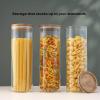 imageJoyJolt Holden 72oz Stackable Glass Storage Containers with Lids Large Kitchen Food Storage Canisters with Acacia Wood Lids Airtight Canister Set of 3 for Pasta Sugar Flour Pantry Organization