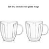 imageJoyJolt Disney Minnie Mouse 3D Double Wall Espresso Glasses 54oz Small Glass Mugs with Handles Coffee Cups Set of 2 Insulated Clear Glasses for Double Shot Espresso Cappuccino Tea Disney GiftsClear
