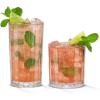 image:imageJoyJolt Alain Drinking Glasses Set of 8 Glass Tumblers Highball 14oz Bar Glasses and Lowball 10oz Rocks Glasses Set Cocktail Juice Whiskey Glasses or Water Glasses Kitchen or Bar Glassware SetFluted Glasses