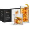 image:imageJoyJolt Alain Drinking Glasses Set of 8 Glass Tumblers Highball 14oz Bar Glasses and Lowball 10oz Rocks Glasses Set Cocktail Juice Whiskey Glasses or Water Glasses Kitchen or Bar Glassware SetFluted Glasses