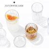 image:imageJoyJolt Alain Drinking Glasses Set of 8 Glass Tumblers Highball 14oz Bar Glasses and Lowball 10oz Rocks Glasses Set Cocktail Juice Whiskey Glasses or Water Glasses Kitchen or Bar Glassware SetFluted Glasses