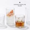 image:imageJoyJolt Alain Drinking Glasses Set of 8 Glass Tumblers Highball 14oz Bar Glasses and Lowball 10oz Rocks Glasses Set Cocktail Juice Whiskey Glasses or Water Glasses Kitchen or Bar Glassware SetFluted Glasses