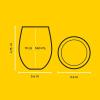 image:imageJoyJolt DC Superman A Symbol of Hope Stemless Drinking Glasses Glass Cups Set of 4 19oz Teardrop Glass Tumblers Adult Superman Gifts