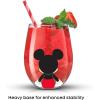 image:imageJoyJolt Disney Luxury Mickey Mouse Stemmed White Wine Glasses European Crystal Wine Glasses Set of 2 Drinking Glasses Xmas Disney Stuff Gifts and Cups 16oz Black Wine Glass Disney Wine Glass15 oz Set of 4