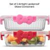 image:imageJoyJolt Disney Mickey amp Minnie Glass Food Storage Containers with Lids 2x Airtight Borosilicate Glass Storage Containers with Lids for Kitchen Reusable Lunch Meal Prep Container Disney Gifts  RedHello Kitty