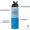 image:imageJoyJolt Harry Potter Ravenclaw Stainless Steel Water Bottle with Flip Straw Lid 22 oz Vacuum Insulated Water Bottle Blue Reusable BPAFree Travel Tumbler Harry Potter Gifts for Women Men Him Her