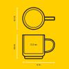 image:imageJoyJolt Haven Stackable Fluted Glass Mugs Set of 2 Ribbed Double Wall Insulated Coffee Cups 135oz Clear MugsClear Mugs