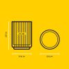 image:imageJoyJolt Haven Stackable Fluted Glass Mugs Set of 2 Ribbed Double Wall Insulated Coffee Cups 135oz Clear MugsEspresso Glasses