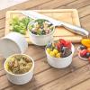 image:imageJoyJolt Small Ramekins 4 oz Oven Safe Bowls White Embossed Porcelain Ceramic Ramekin Set of 4 Creme Brulee Ramekins Souffle Cups Custard Cups Charcuterie Bowls Sauce Cups Gratin Ramiken