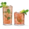 image:imageJoyJolt Alain Drinking Glasses Set of 8 Glass Tumblers Highball 14oz Bar Glasses and Lowball 10oz Rocks Glasses Set Cocktail Juice Whiskey Glasses or Water Glasses Kitchen or Bar Glassware SetFluted Glasses