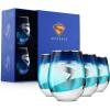 image:imageJoyJolt DC Superman A Symbol of Hope Stemless Drinking Glasses Glass Cups Set of 4 19oz Teardrop Glass Tumblers Adult Superman Gifts