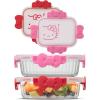 image:imageJoyJolt Disney Mickey amp Minnie Glass Food Storage Containers with Lids 2x Airtight Borosilicate Glass Storage Containers with Lids for Kitchen Reusable Lunch Meal Prep Container Disney Gifts  RedHello Kitty