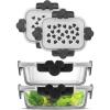 image:imageJoyJolt Disney Mickey amp Minnie Glass Food Storage Containers with Lids 2x Airtight Borosilicate Glass Storage Containers with Lids for Kitchen Reusable Lunch Meal Prep Container Disney Gifts  RedMickey  Minnie  Black