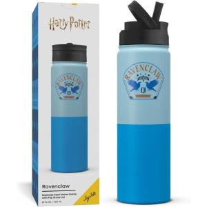 image:imageJoyJolt Harry Potter Ravenclaw Stainless Steel Water Bottle with Flip Straw Lid 22 oz Vacuum Insulated Water Bottle Blue Reusable BPAFree Travel Tumbler Harry Potter Gifts for Women Men Him Her