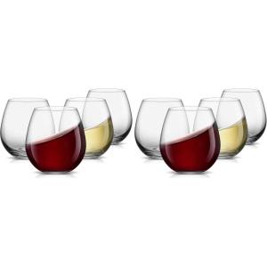 image:imageJoyJolt Spirits Stemless Wine Glasses for Red or White Wine Set of 415Ounces15 oz Set of 8