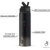 image:imageJoyJolt Star Wars Linear Darth Vader Stainless Steel Water Bottle with Flip Straw Lid 22 oz Vacuum Insulated Water Bottle BPAFree Tumbler for Sports and Travel Star Wars GiftsDarth Vader
