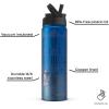 image:imageJoyJolt Star Wars Linear Darth Vader Stainless Steel Water Bottle with Flip Straw Lid 22 oz Vacuum Insulated Water Bottle BPAFree Tumbler for Sports and Travel Star Wars GiftsDeath Star