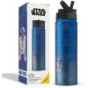 image:imageJoyJolt Star Wars Linear Darth Vader Stainless Steel Water Bottle with Flip Straw Lid 22 oz Vacuum Insulated Water Bottle BPAFree Tumbler for Sports and Travel Star Wars GiftsDeath Star