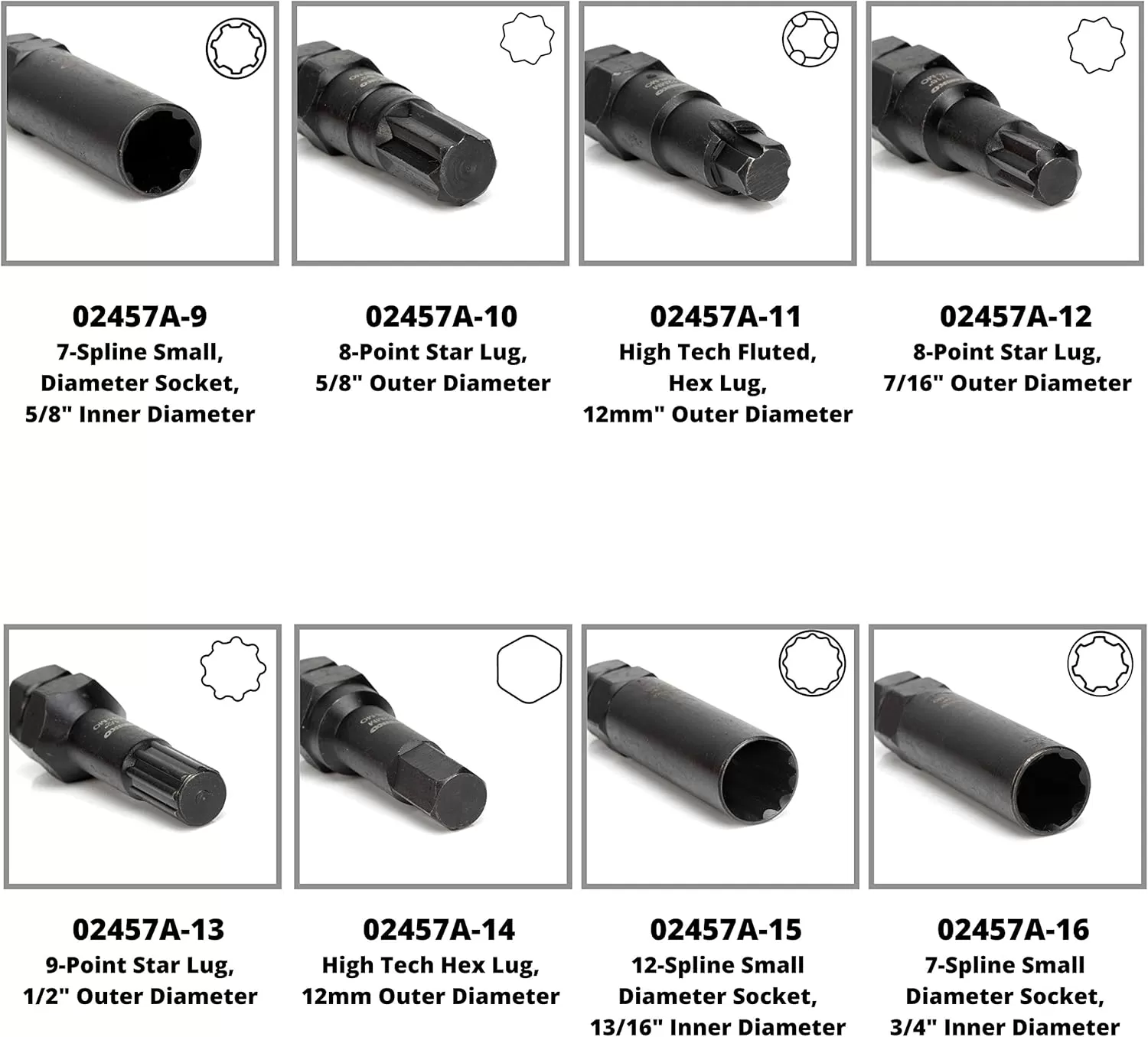 imageNEIKO 02282B 12InchDrive Impact Socket Set Flip Socket Set Chrome Moly Steel Includes 3Inch Bar Extension 8 Deep SAE and Metric Sizes 5 PiecesLug Nut Key