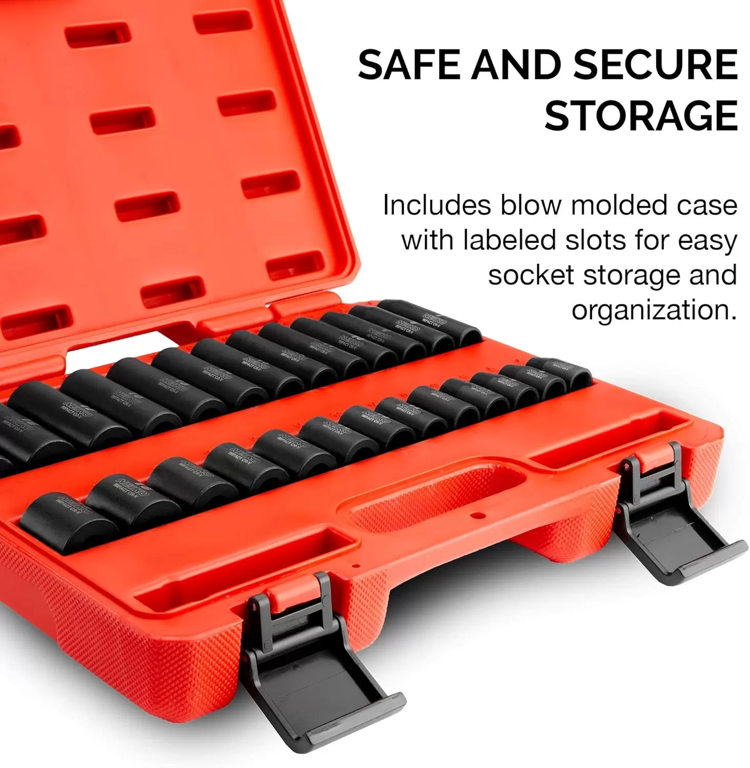 imageNEIKO 02440A 38InchDrive Impact Socket Set SAE Sizes 516quot to 34quot and Metric Sizes 8 mm to 19 mm Includes Extension Bars and UJoint 44 PiecesMetric