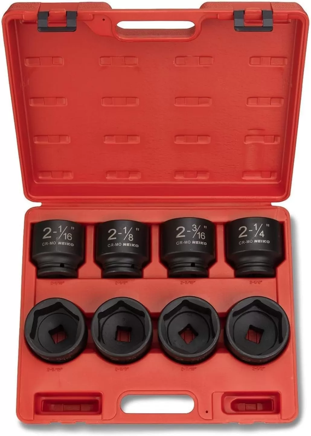 imageNEIKO 02461A 34 Inch Drive Impact Socket Set SAE 1 to 112 8 PC DeepJumbo Sockets Chrome Vanadium CrVSAE