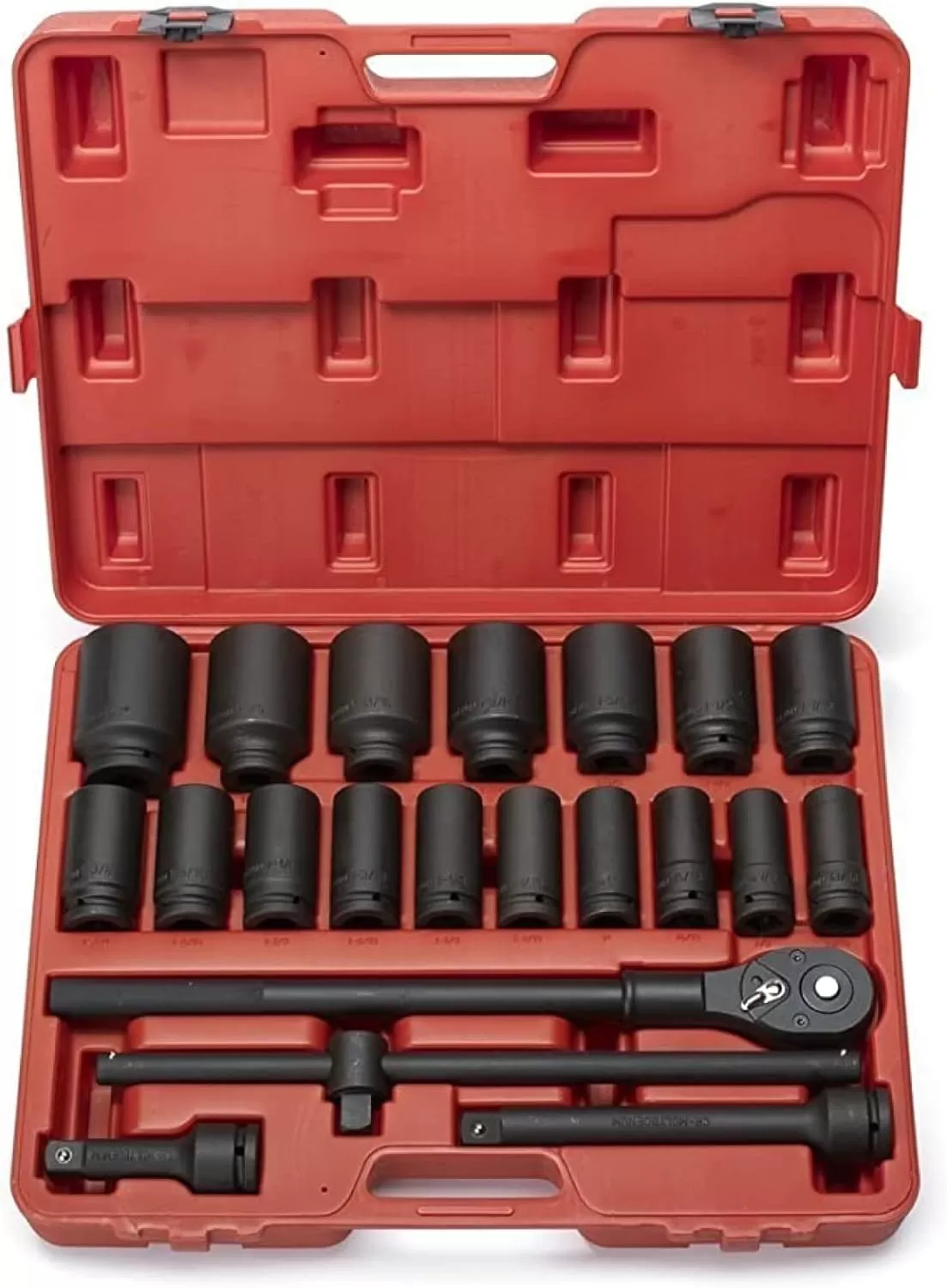 imageNEIKO 02461A 34 Inch Drive Impact Socket Set SAE 1 to 112 8 PC DeepJumbo Sockets Chrome Vanadium CrVSAE