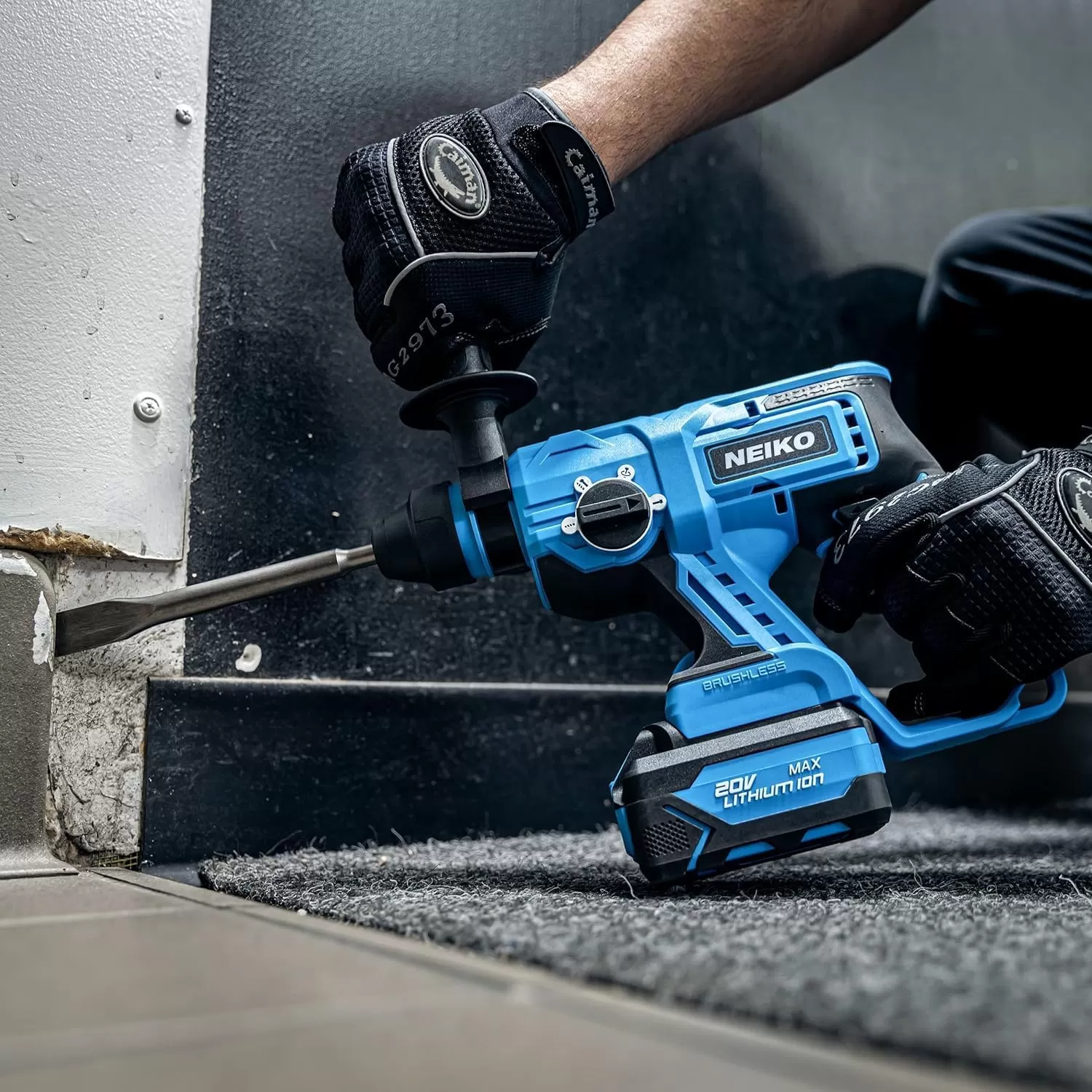 imageNEIKO 10881A Cordless Angle Grinder 4 12Inch Grinder with Variable Speed 20V 40A Liion Rechargeable Battery Powerful 8000 rpm Brushless Motor Grinders Power Tools Cordless Grinder ToolBrushless Hammer Drill