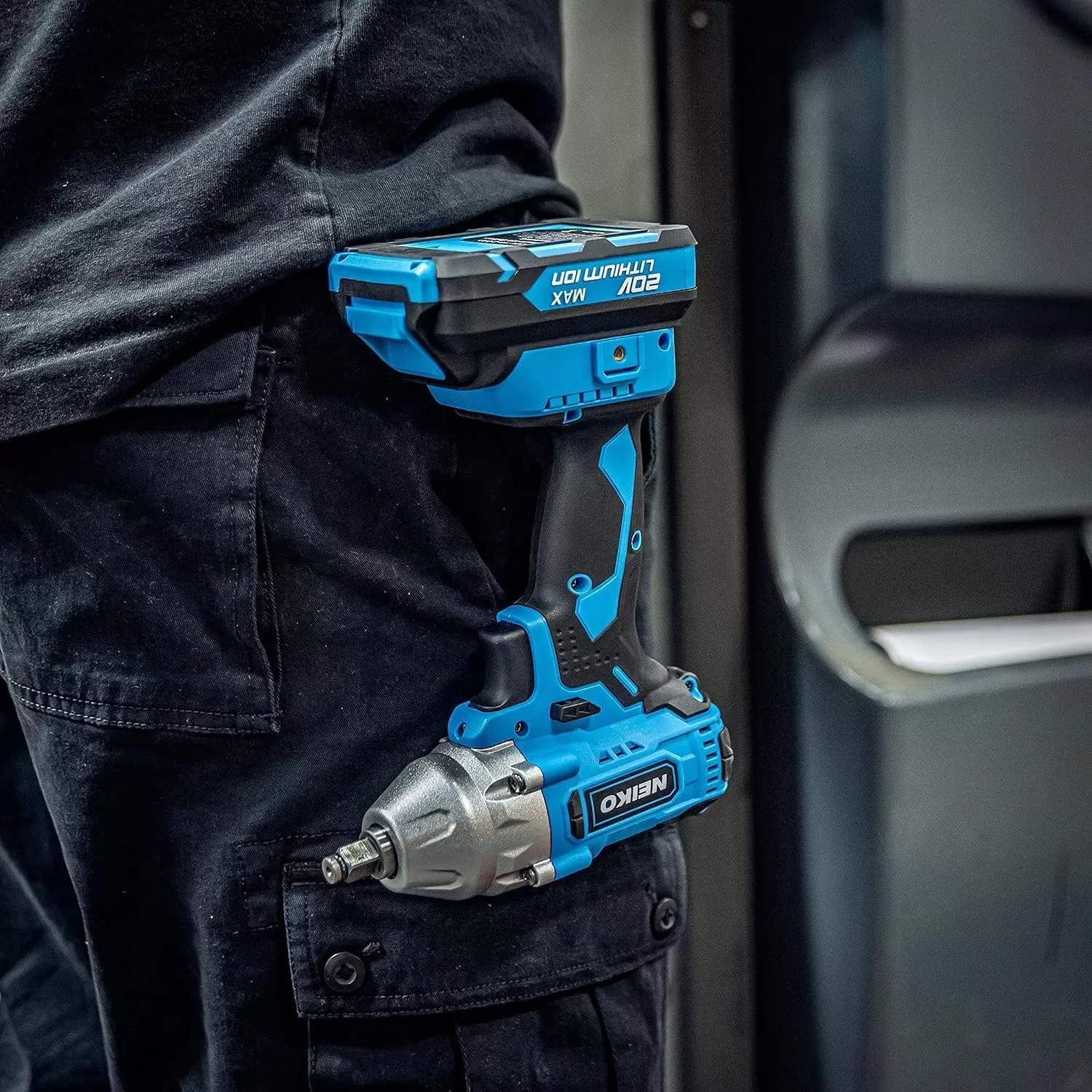 imageNEIKO 10881A Cordless Angle Grinder 4 12Inch Grinder with Variable Speed 20V 40A Liion Rechargeable Battery Powerful 8000 rpm Brushless Motor Grinders Power Tools Cordless Grinder Tool38 Brushless Impact Wrench