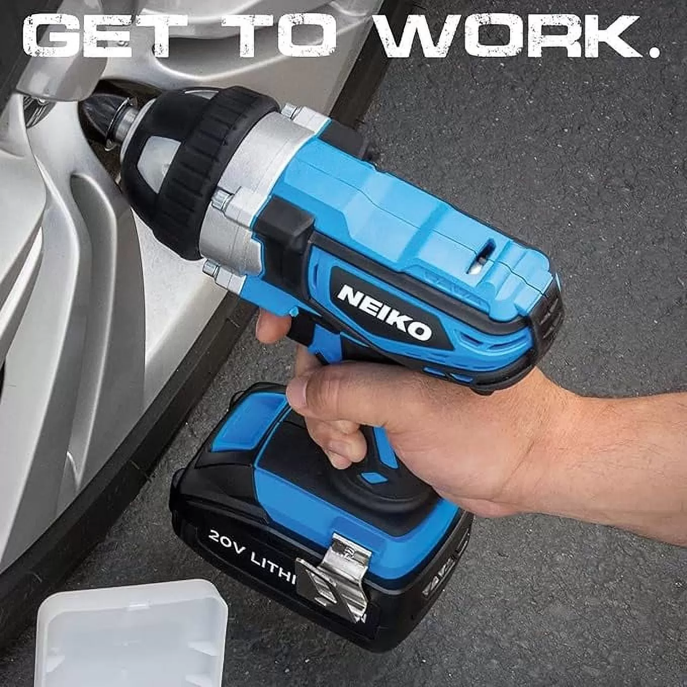 imageNEIKO 10881A Cordless Angle Grinder 4 12Inch Grinder with Variable Speed 20V 40A Liion Rechargeable Battery Powerful 8000 rpm Brushless Motor Grinders Power Tools Cordless Grinder Tool12 Impact Wrench