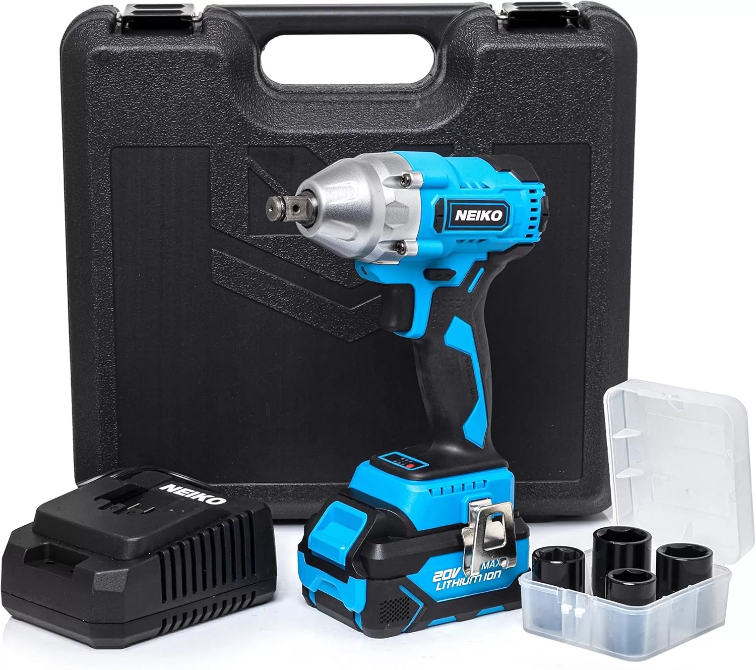 imageNEIKO 10881A Cordless Angle Grinder 4 12Inch Grinder with Variable Speed 20V 40A Liion Rechargeable Battery Powerful 8000 rpm Brushless Motor Grinders Power Tools Cordless Grinder Tool12 Brushless Impact Wrench