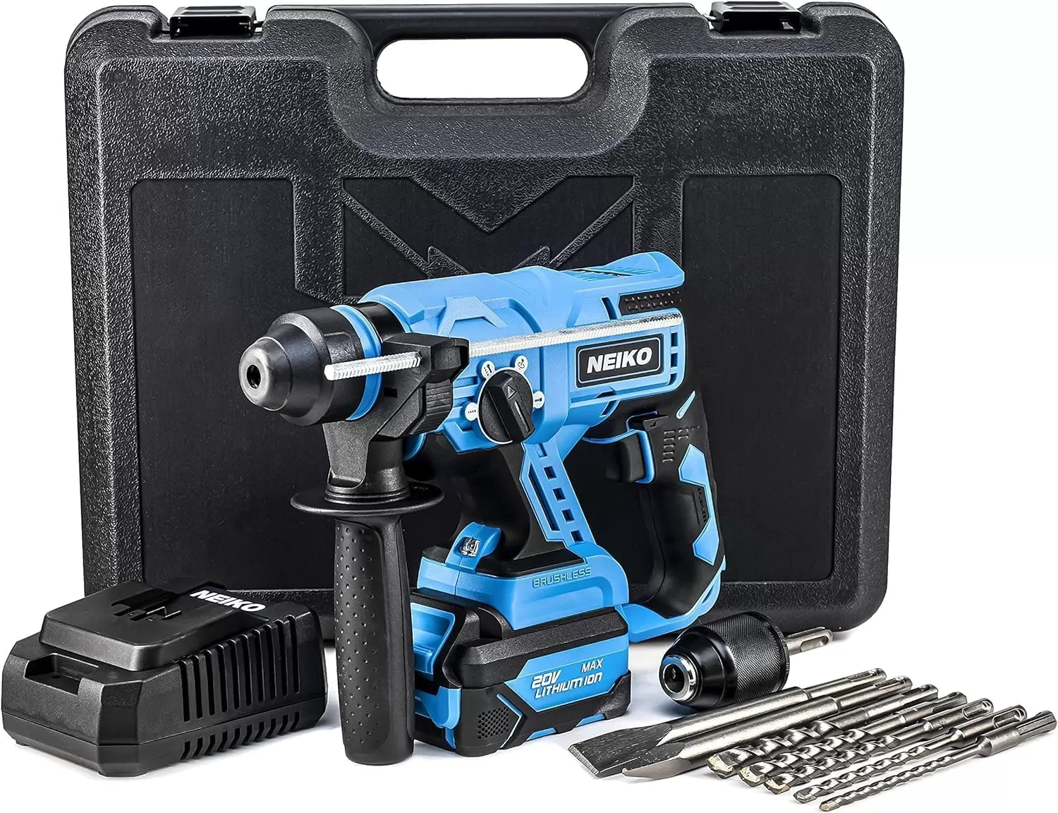 imageNEIKO 10881A Cordless Angle Grinder 4 12Inch Grinder with Variable Speed 20V 40A Liion Rechargeable Battery Powerful 8000 rpm Brushless Motor Grinders Power Tools Cordless Grinder ToolBrushless Hammer Drill